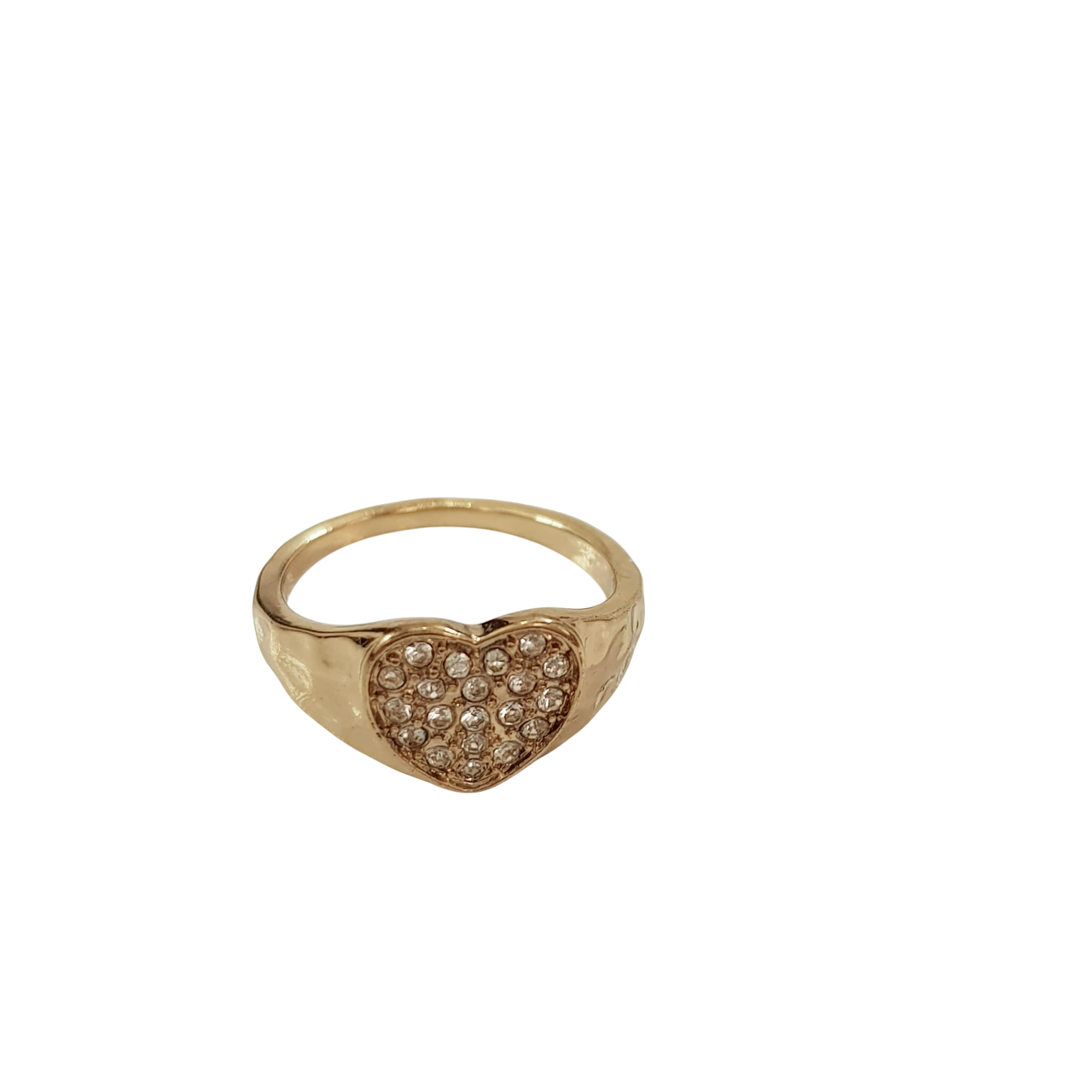 انگشتر طلایی قلبی تمام نگین سایز ۸-۹ برند iam