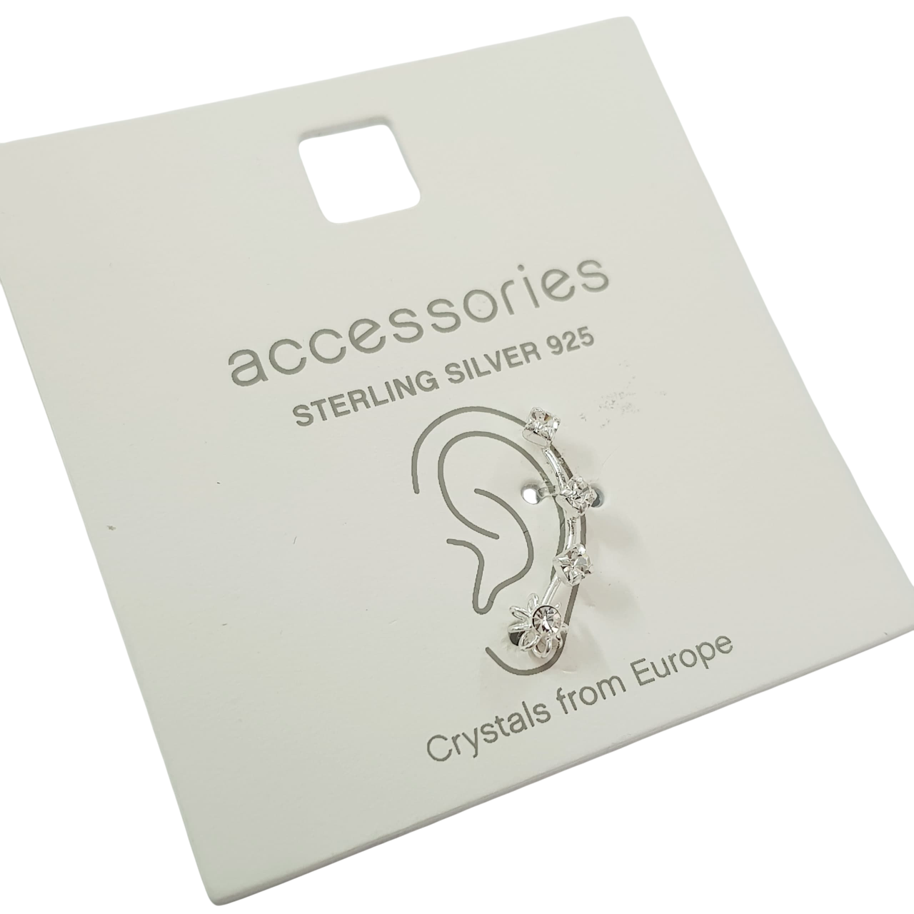 گوشواره کلایمبرز نگین دار جنس نقره استرلینگ عیار ۹۲۵ برند Accessories