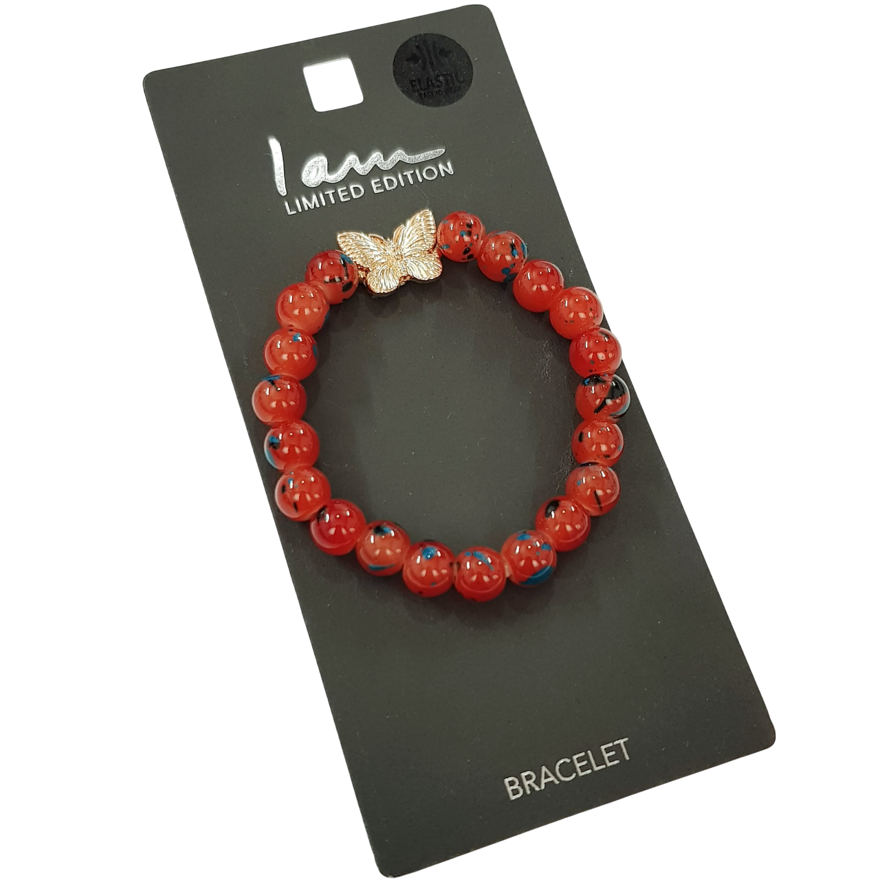 دستبند کشی سنگ و پروانه طلایی برند iam کد ۲۵۰۸۴