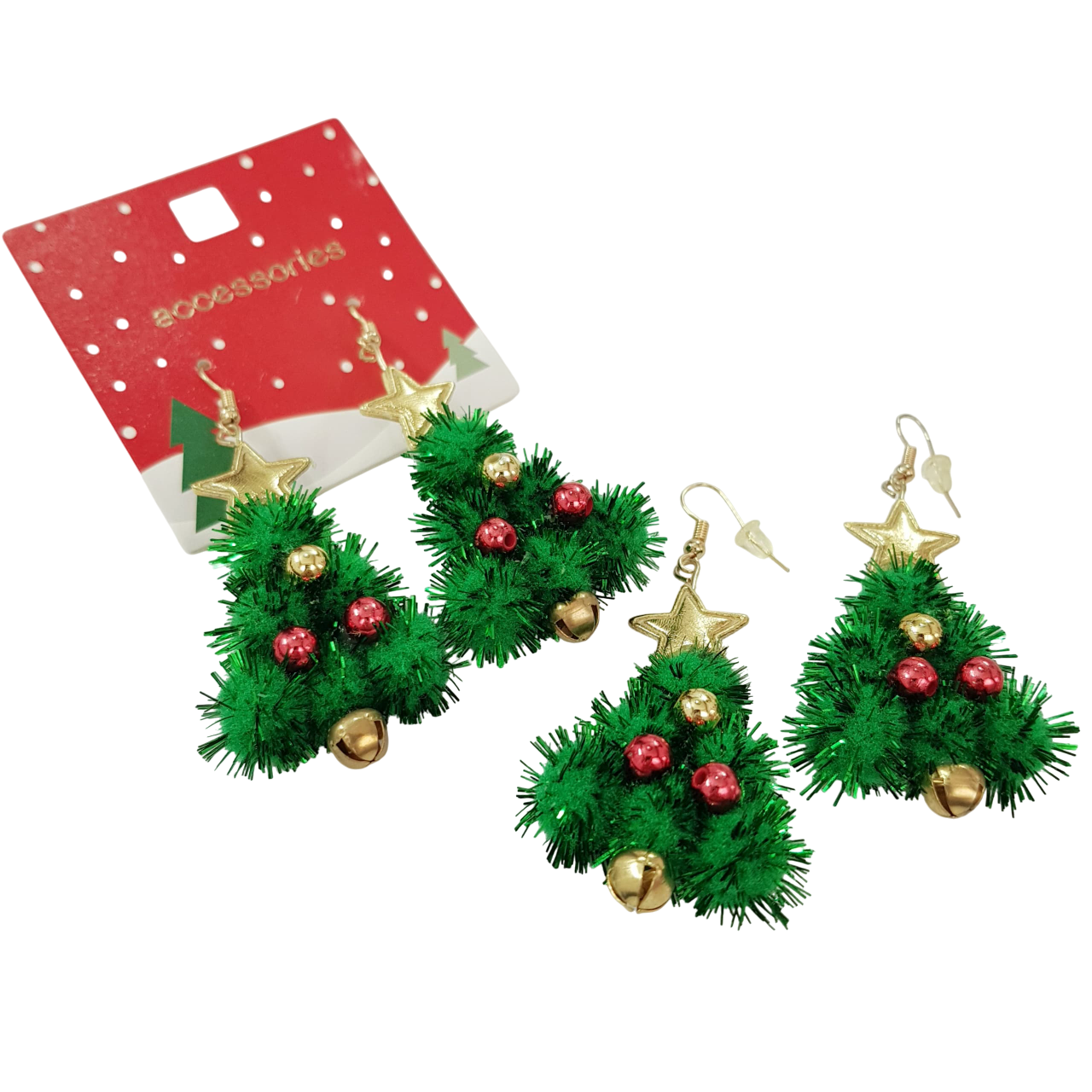 گوشواره عصایی کریسمسی آویز درخت کاج برند iam کد ۱۱۰۹۰۱