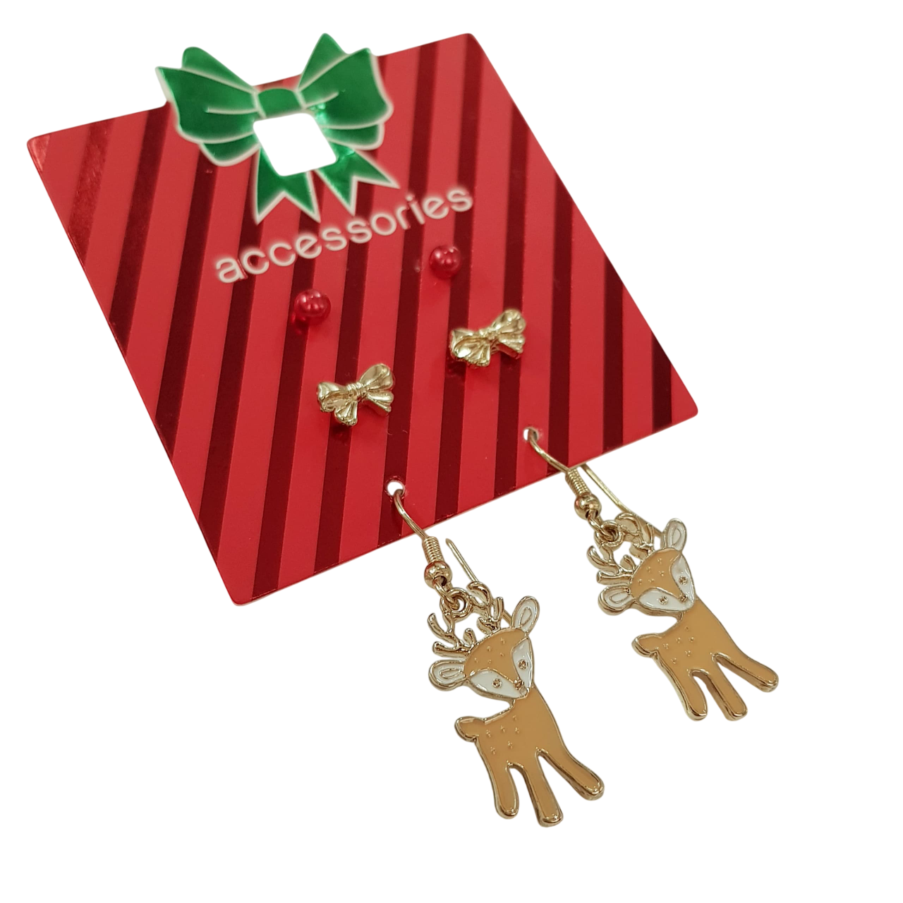 پک سه جفتی گوشواره و گلگوش کریسمسی برند ACC کد ۱۸۰۹۱