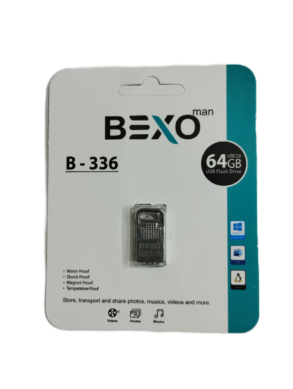 فلش 64گیگ فلزی BEXO با گارانتی مادام العمر