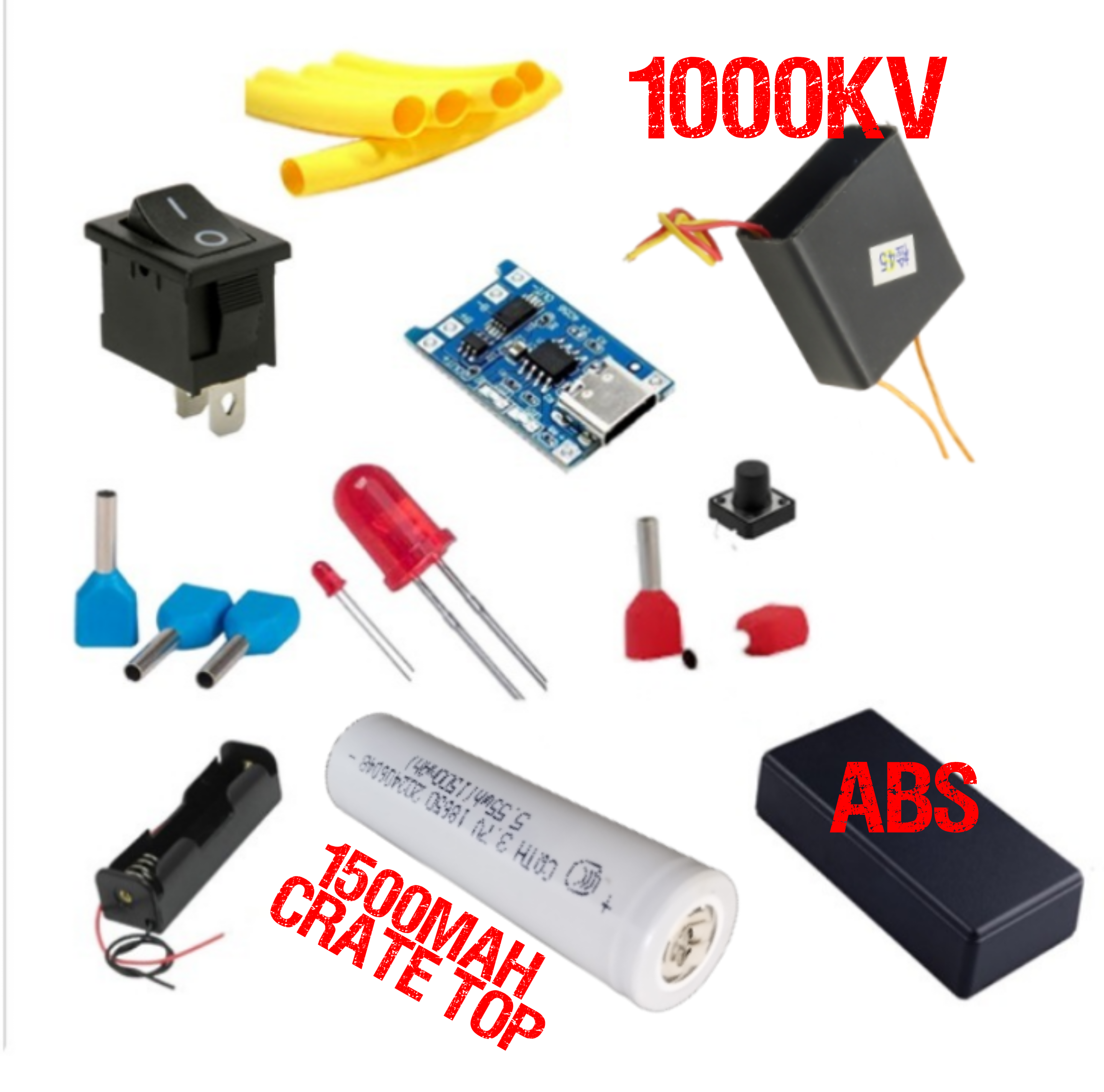 پک افزاینده ولتاژ جرقه زن 10 عددی باتری باکیفیت C-Rate بالا و ماژول 1000 کیلوولتی