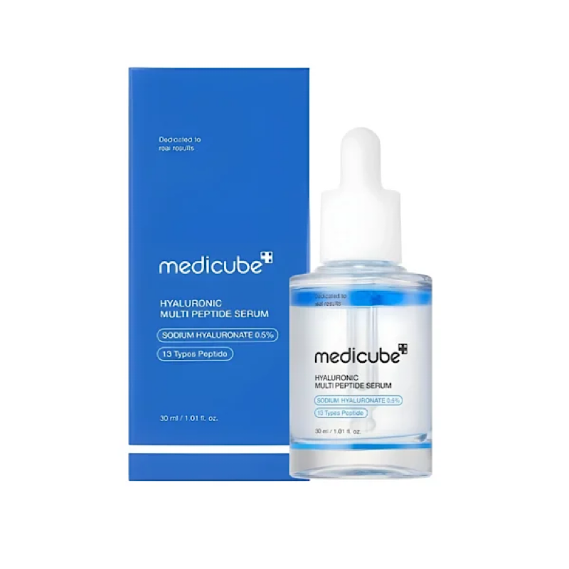 سرم آبرسان و جوانساز هیالورونیک اسید و مولتی پپتاید مدی کیوب حجم 30 میل اورجینال