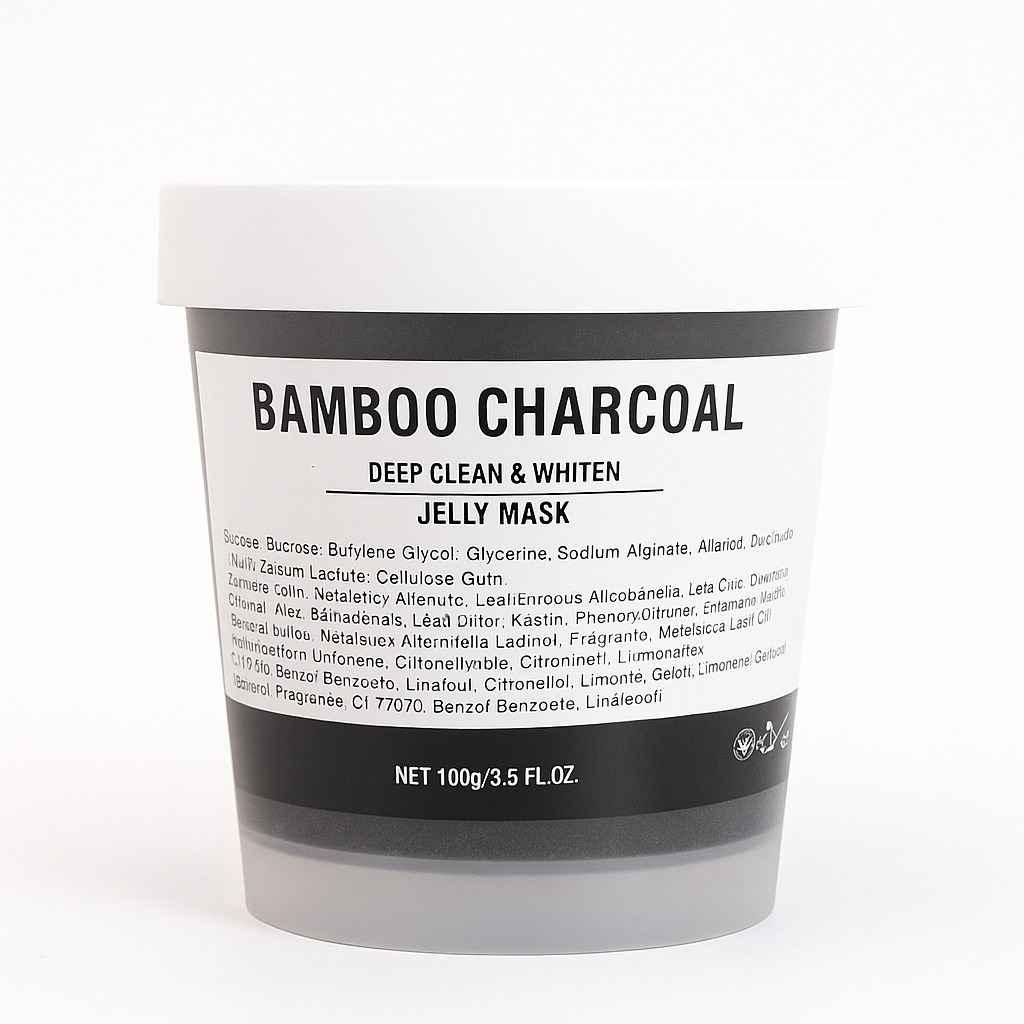 ماسک صورت هیدروژلی مینایر مدل زغال بامبو سفیدکننده و پاکسازی عمیق وزن 100 گرم